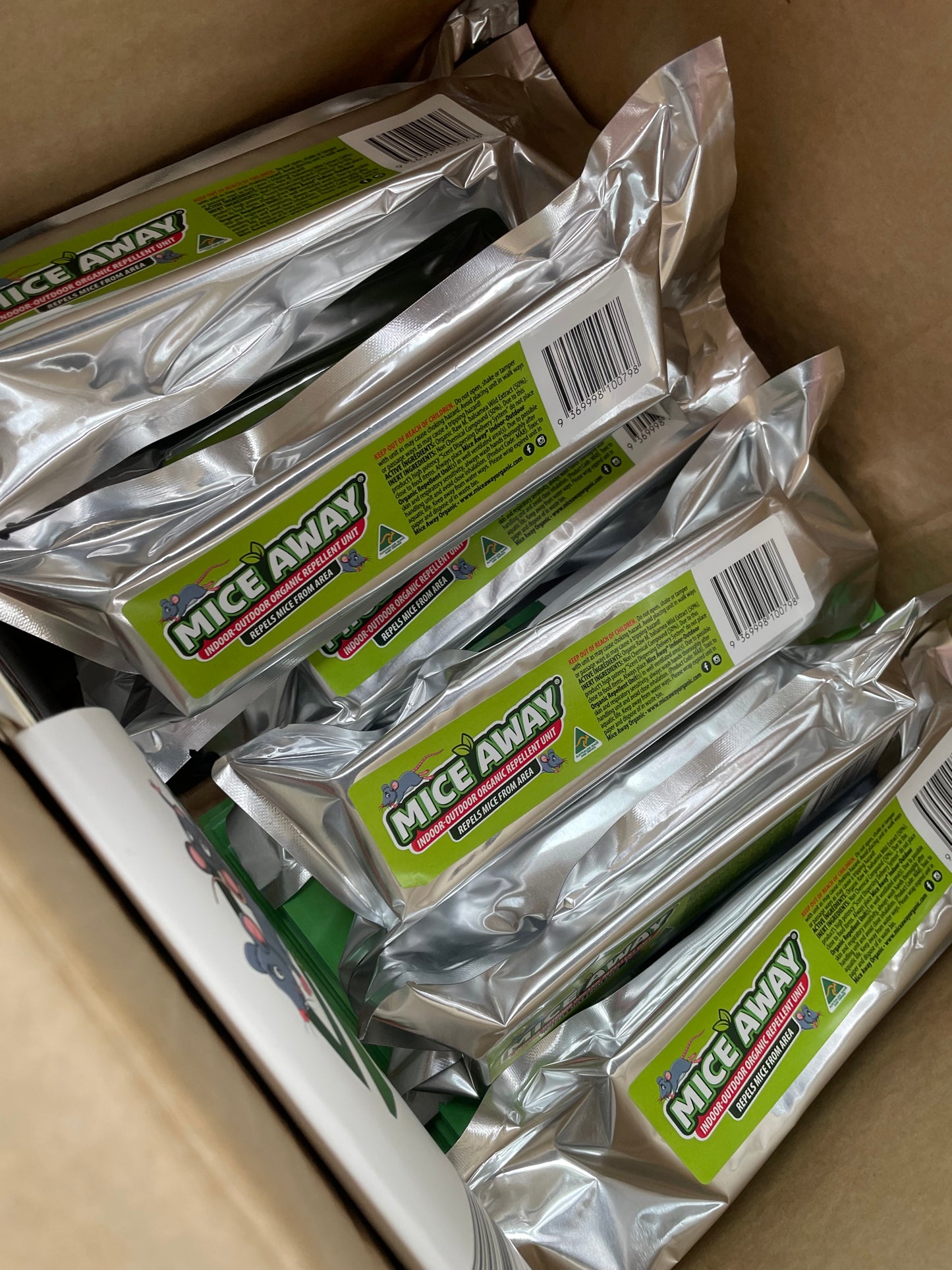 Mice Away®️ 100% ORGANIC Indoor-Outdoor Non Poisonous No Kill Mice & Rat Repellent (1x Unit)