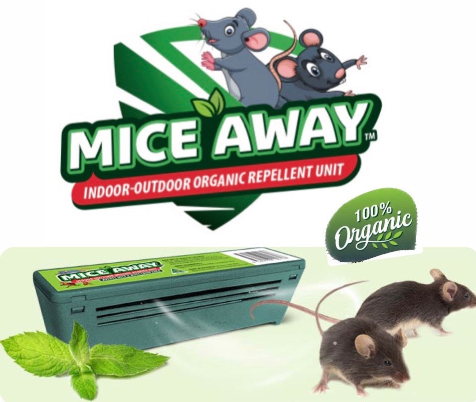 Mice Away®️ 100% ORGANIC Indoor-Outdoor Non Poisonous No Kill Mice & Rat Repellent (1x Unit)
