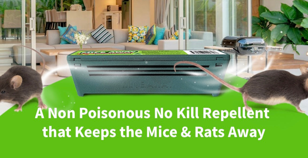 Mice Away®️ 100% ORGANIC Indoor-Outdoor Non Poisonous No Kill Mice & Rat Repellent (1x Unit)