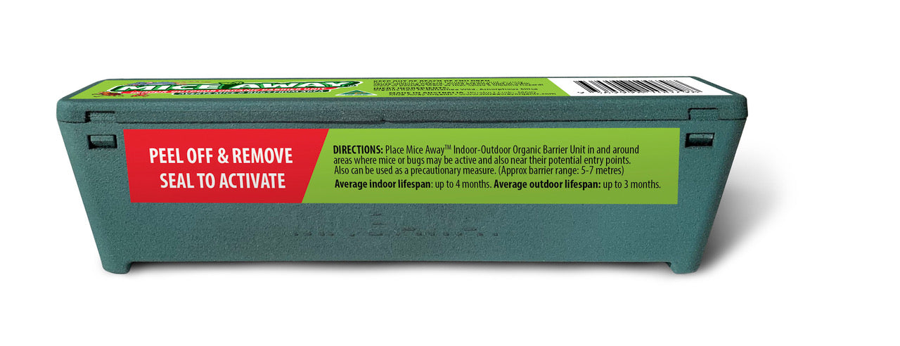 Mice Away®️ 100% ORGANIC Indoor-Outdoor Non Poisonous No Kill Mice & Rat Repellent (1x Unit)