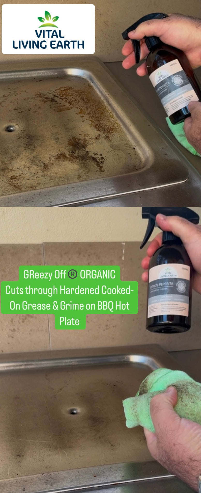 GReezy Off®️ 100% ORGANIC Multi-Purpose Cleaner & Deodoriser 500ml (1 x Unit)