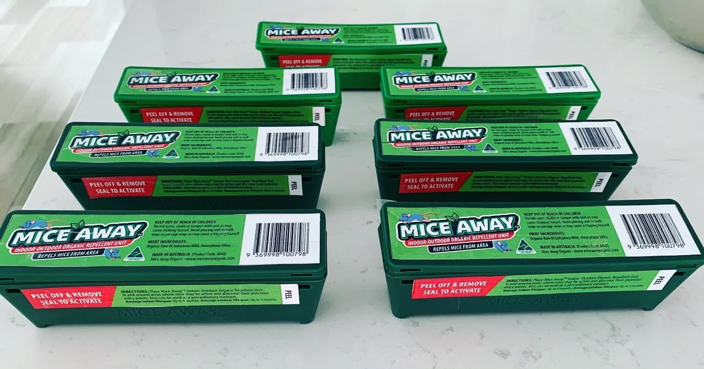 Mice Away®️ 100% ORGANIC Indoor-Outdoor Non Poisonous No Kill Mice & Rat Repellent (1x Unit)