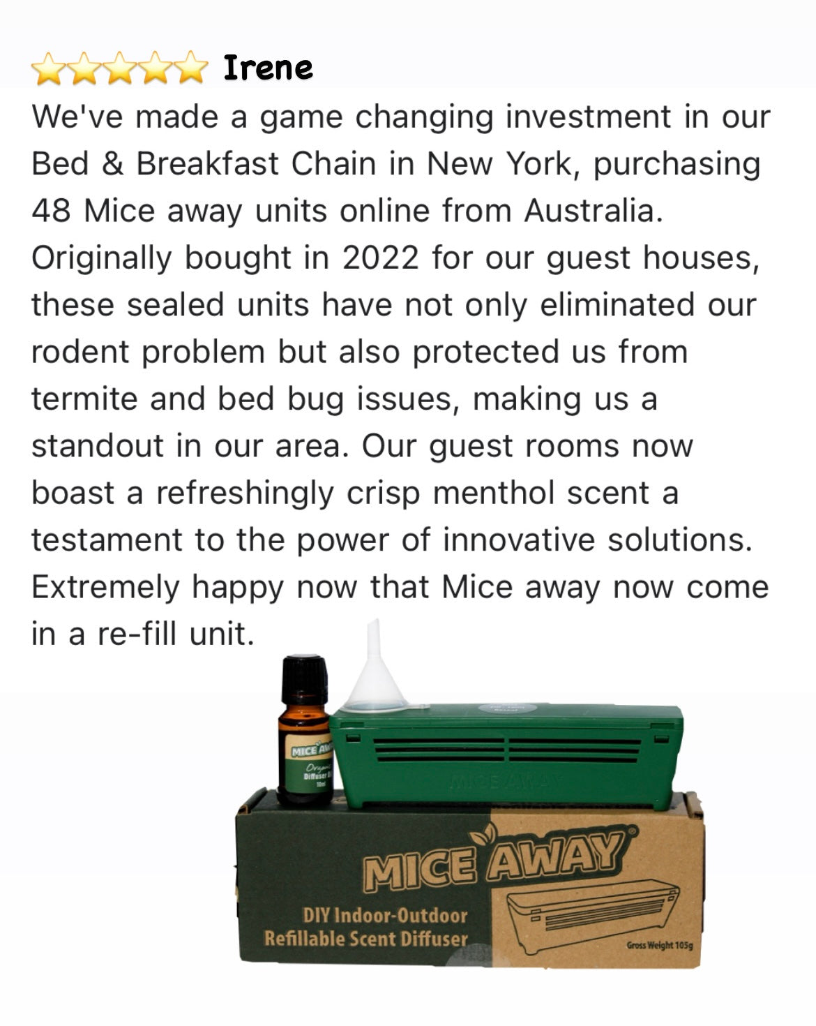 I) 6 Pack Mice Away® 2in1 DIY Refillable Indoor-Outdoor Organic Mice & Rat Repellent & Room Scent Diffuser. FREE DELIVERY AUSTRALIA WIDE