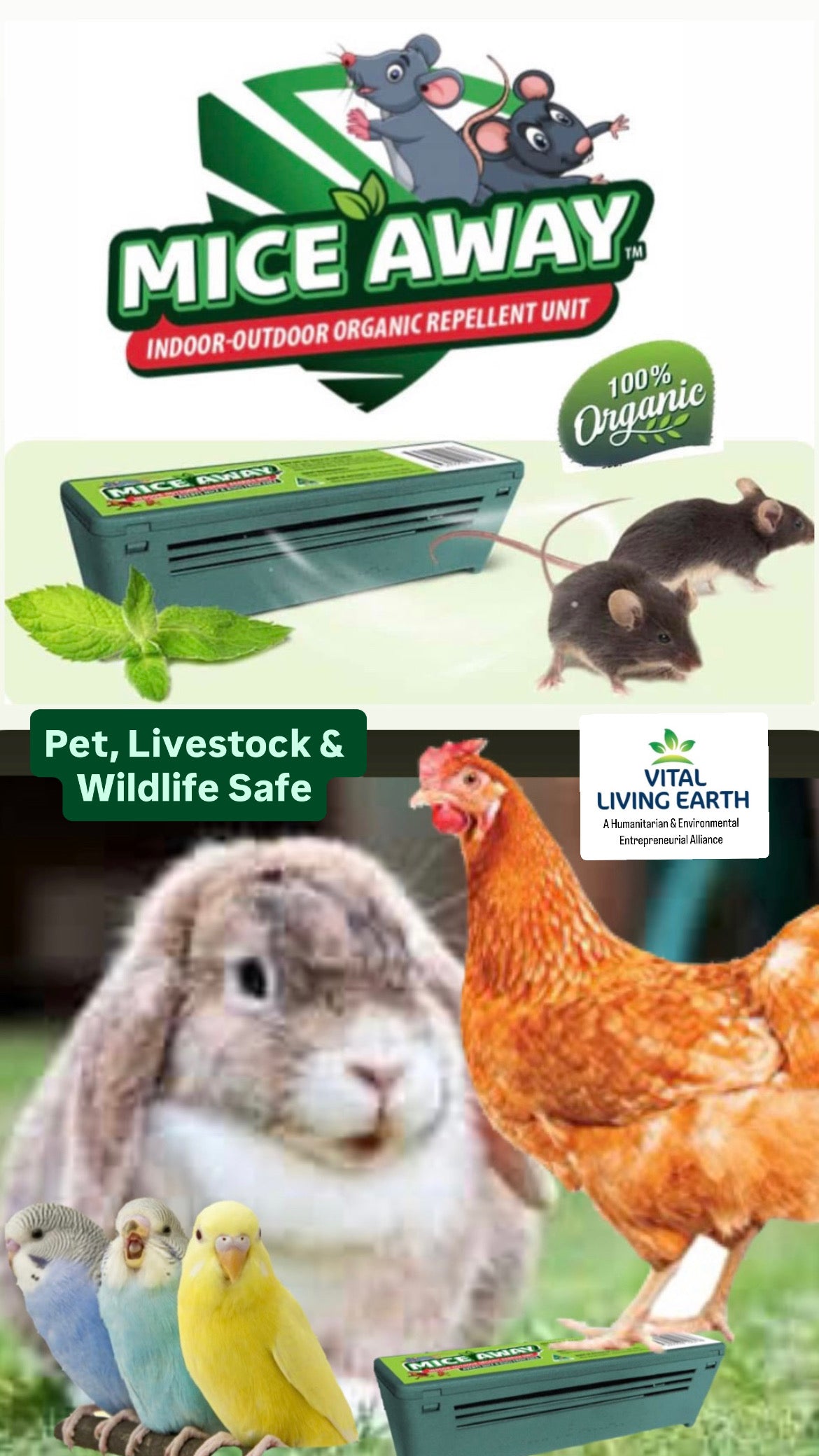 I) (12Pack) FREE DELIVERY AUSTRALIA WIDE Mice Away® Indoor-Outdoor Non Poisonous No Kill Organic Mice & Rat Repellent