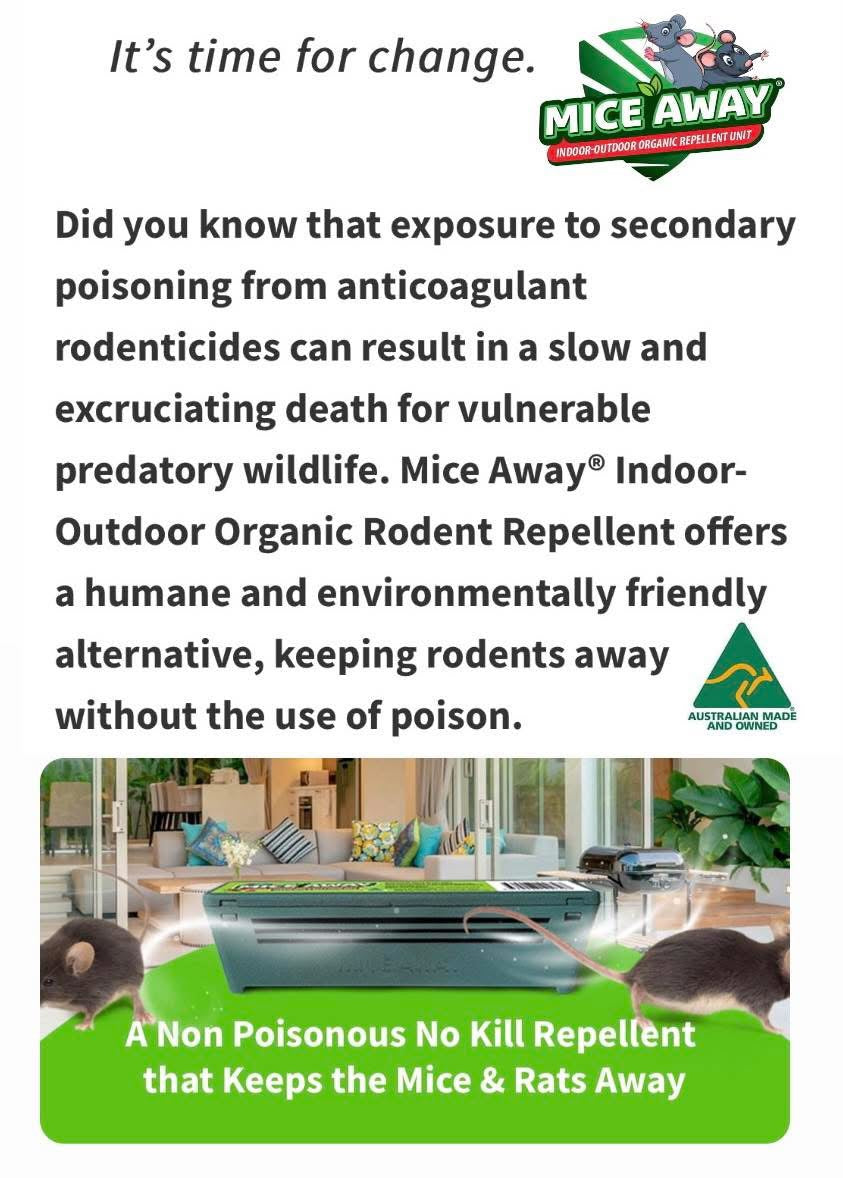 Mice Away®️ 100% ORGANIC Indoor-Outdoor Non Poisonous No Kill Mice & Rat Repellent (1x Unit)
