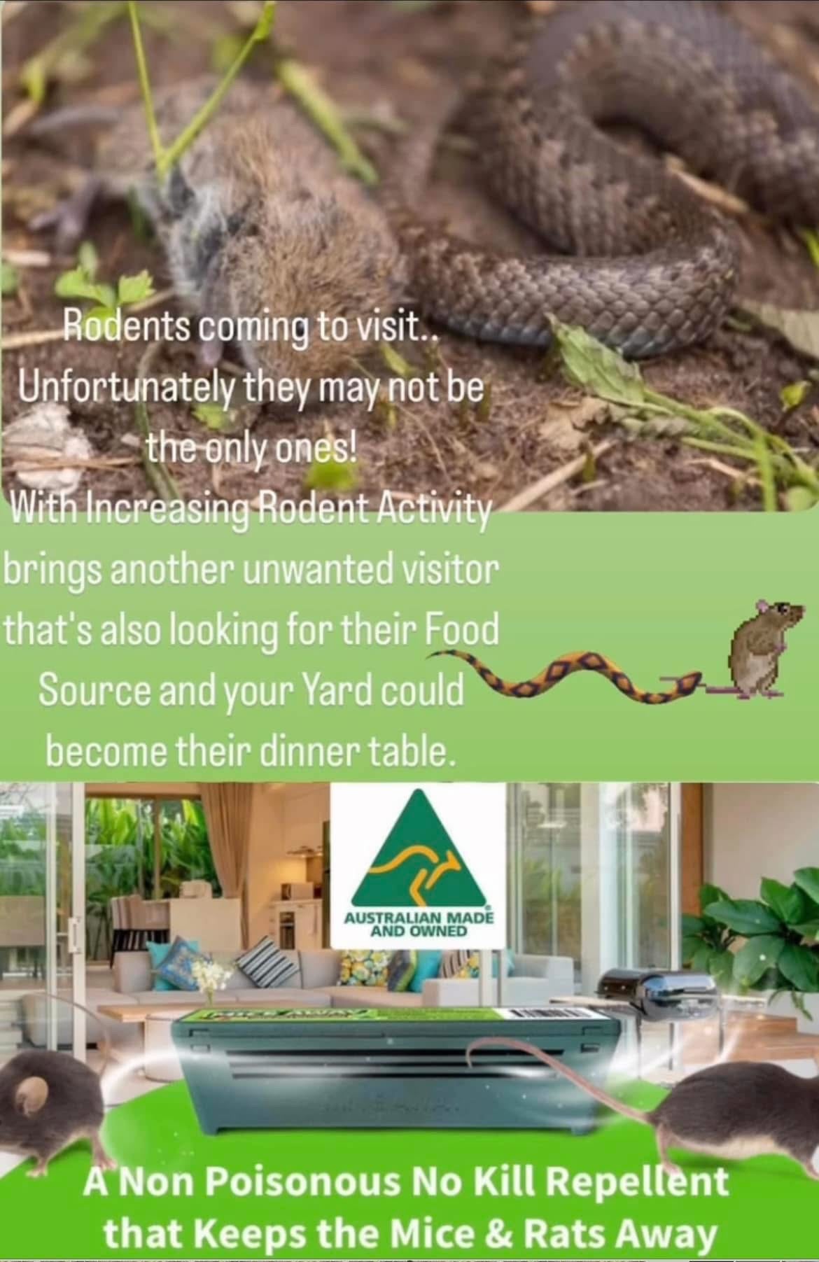 Mice Away®️ 100% ORGANIC Indoor-Outdoor Non Poisonous No Kill Mice & Rat Repellent (1x Unit)