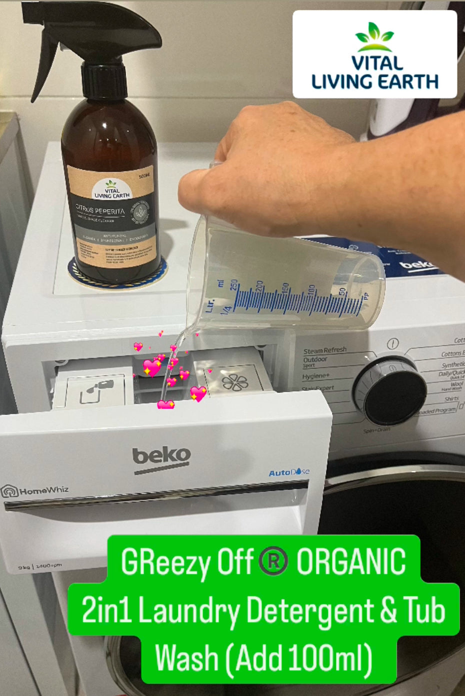 GReezy Off®️ 100% ORGANIC Multi-Purpose Cleaner & Deodoriser 500ml (1 x Unit)