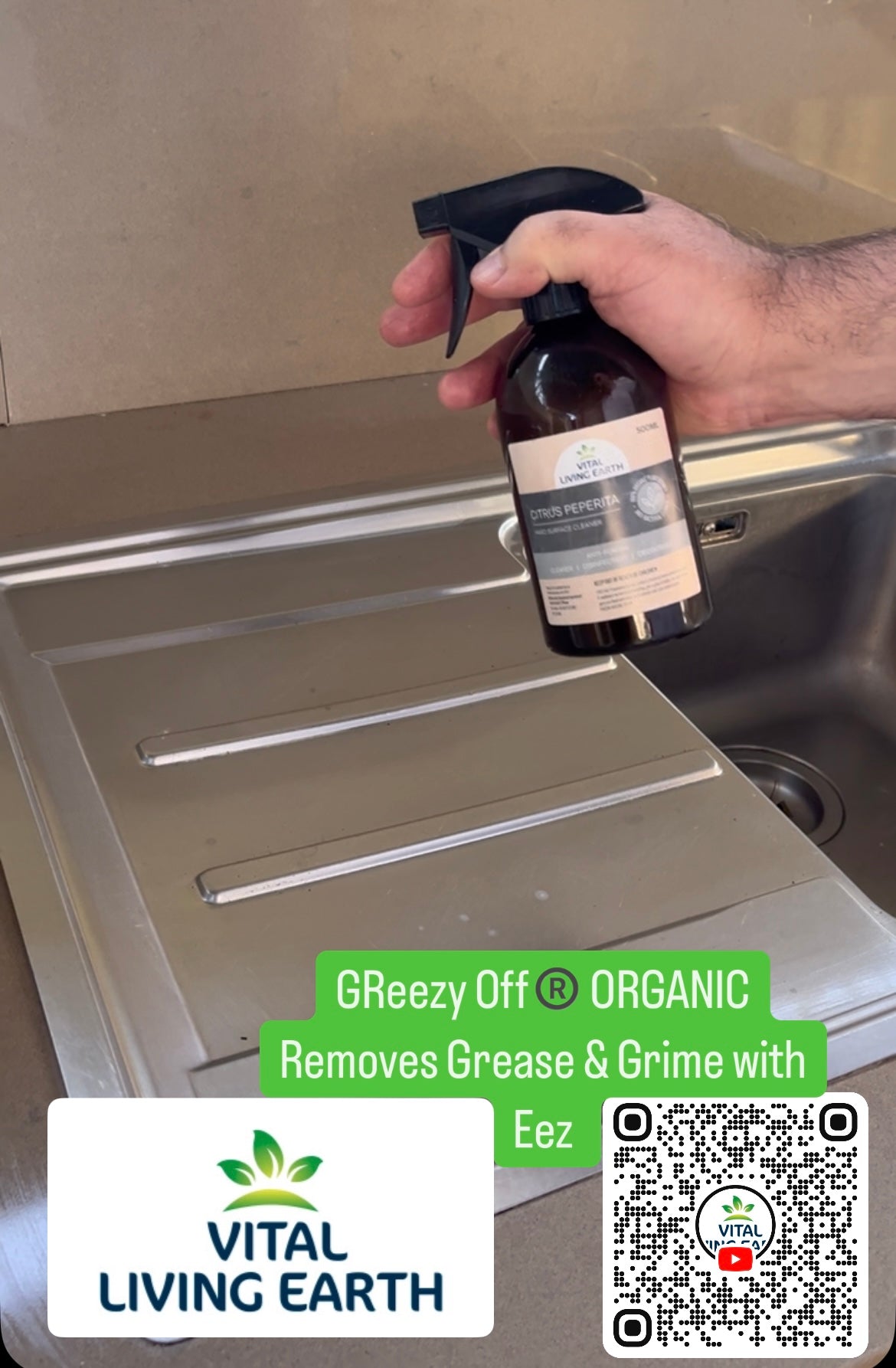 GReezy Off®️ 100% ORGANIC Multi-Purpose Cleaner & Deodoriser 500ml (1 x Unit)