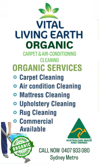 Vital Living Earth Organic Carpet & Air-Conditioning Cleaning                                                       BOOK NOW 0407 933 080 (Sydney)