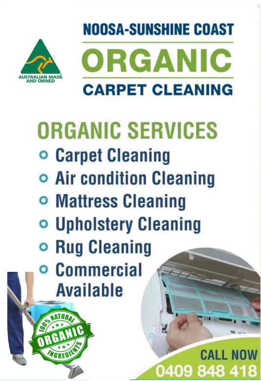 Sunshine Coast Organic Carpet & Air-Conditioning Cleaning                                                       BOOK NOW 0409 84 84 18