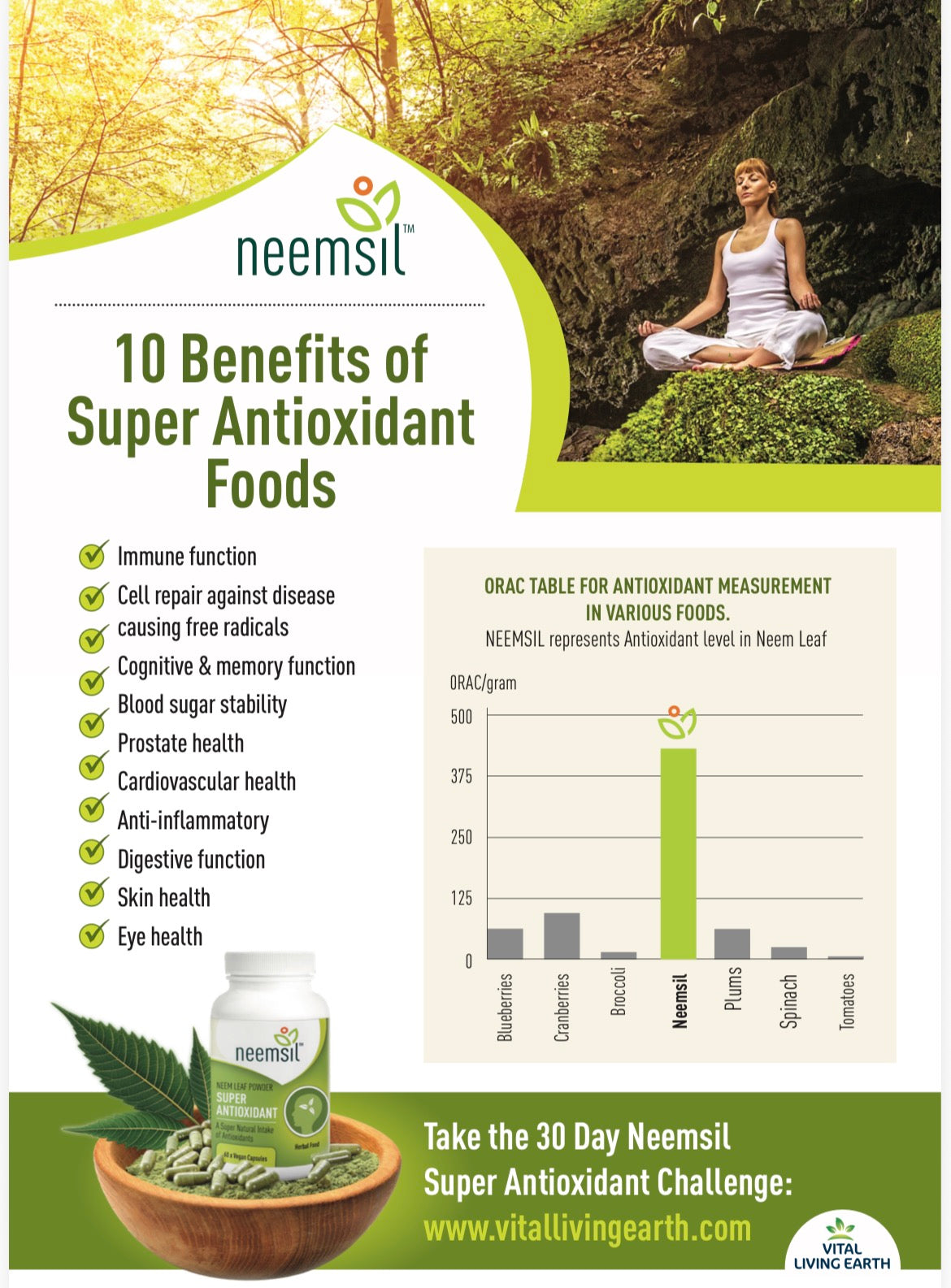 O) Neemsil® Super Antioxidant 60 x Capsules FREE DELIVERY AUSTRALIA WIDE
