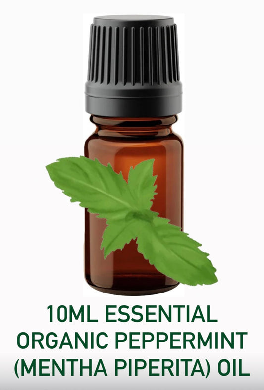 O) 10ml Essential Organic Peppermint Diffuser Oil (Mentha Piperita) 1 x Bottle