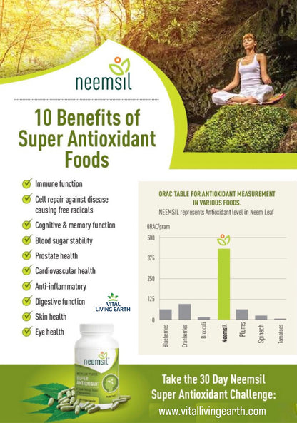 K) (Twin Pack) Neemsil® Super Antioxidant x 120 Vegan Capsules (Complies with TGA Standards) FREE DELIVERY AUSTRALIA WIDE