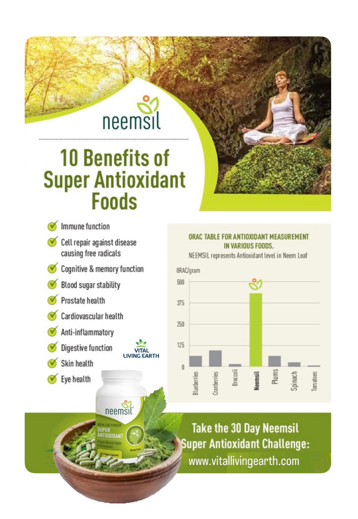 O) Neemsil® Super Antioxidant 60 x Capsules FREE DELIVERY AUSTRALIA WIDE