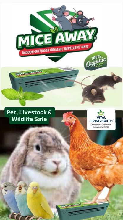 I) (12Pack) FREE DELIVERY AUSTRALIA WIDE                      Mice Away®  Indoor-Outdoor Non Poisonous No Kill Organic Mice & Rat Repellent