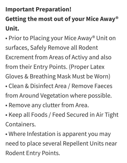 L) 18 Pack Mice Away® 2in1 DIY Refillable Indoor-Outdoor Organic Mice & Rat Repellent & Room Scent Diffuser.                           FREE DELIVERY AUSTRALIA WIDE