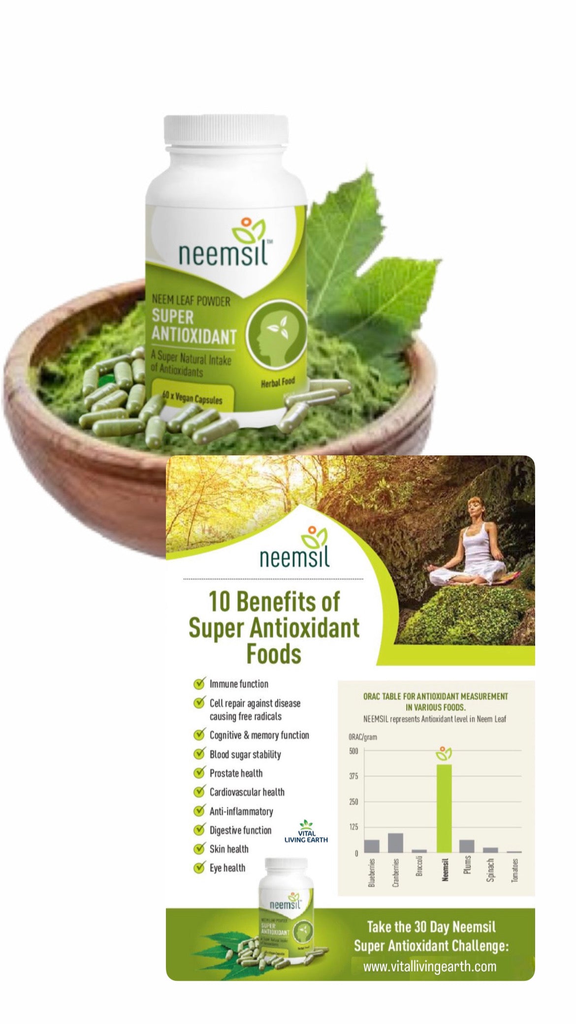 O) Neemsil® Super Antioxidant 60 x Capsules FREE DELIVERY AUSTRALIA WIDE