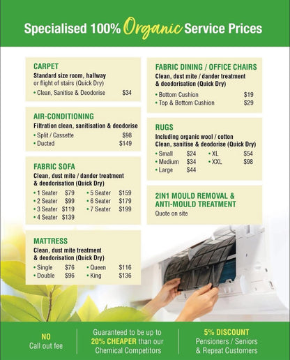 VLE Organic Carpet & Air Conditioning Cleaning