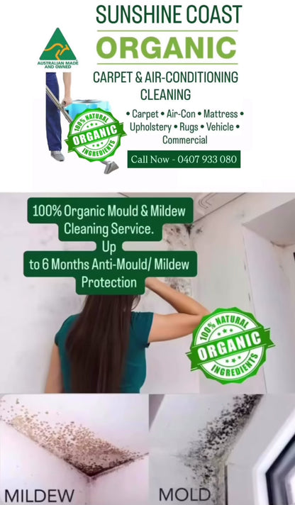 Sunshine Coast’s Exclusive 100% Organic Specialised Cleaning Service Provider.                                   BOOK NOW
Call: 0409 84 84 18                 Email: consultvitallivingearth@gmail.com