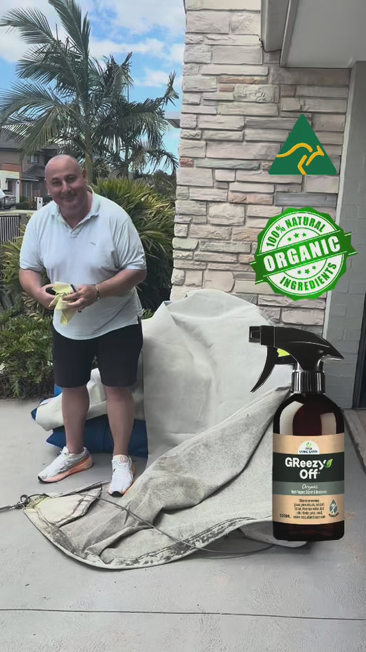 A) GReezy Off® 100% Organic🍃🥬🪾 Replaces 26+ Chemical & Alcohol Laden Cleaning Products on the Market.                                                                                                         500ml Concentrate / 1 Litre when Diluted 1:1