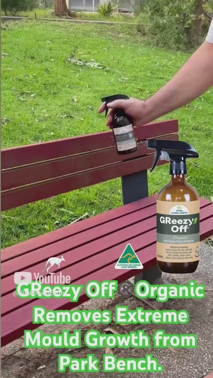 A) (1 x Bottle) GReezy Off® 100% ORGANIC Multi-Purpose Natural Antibacterial Cleaner & Deodoriser 500ml Concentrate / 1 Litre when Diluted 1:1