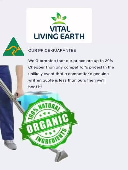 Sydney’s Exclusive 100% Organic Specialised Service Provider.             BOOK NOW
Call: 0407 933 080                 Email: info@vitallivingearth.com