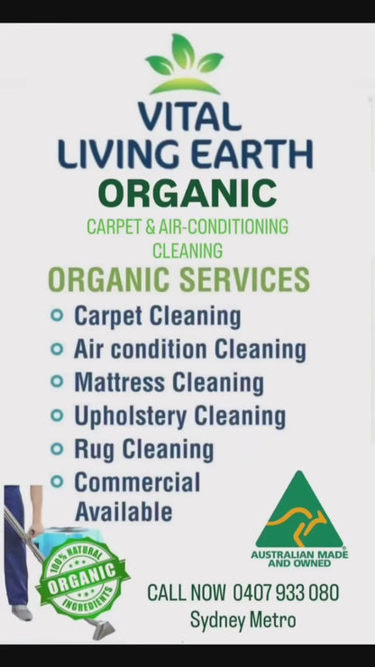 Sydney’s Exclusive 100% Organic Specialised Service Provider.             BOOK NOW
Call: 0407 933 080                 Email: info@vitallivingearth.com
