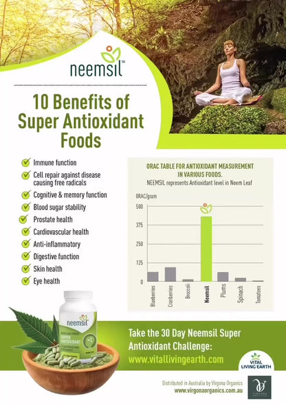O) Neemsil® Super Antioxidant 60 x Capsules FREE DELIVERY AUSTRALIA WIDE