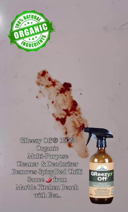 F) 5 Litre GReezy Off® 100% Organic Multi-Purpose Natural Antibacterial Cleaner & Deodoriser (Makes 10Litres Diluted 1:1) FREE DELIVERY AUSTRALIA WIDE